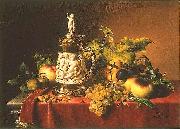 Johann Wilhelm Preyer Dessertfruchte mit Elfenbeinhumpen Sweden oil painting artist